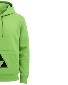 Unisex <b>Green</b> Pullover <b>Hoodie</b> with Geometric Triangle Print Casual Streetwear Fleece Sweatshirt with Kangaroo Pocket - Product Image 2
