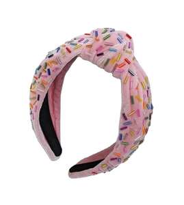 Bandeau de cheveux brodé de perles de haute qualité, accessoire élégant fait à la main pour les filles à prix avantageux - Product Image 3