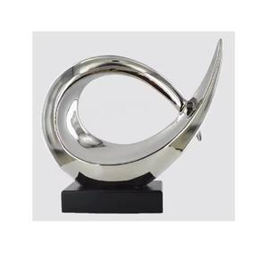 Accent élégant d'objet de table simple argenté pour l'affichage de bureau à domicile et l'utilisation latérale de décor d'hôtel ou de restaurants d'Inde - Product Image 2