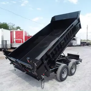 Heavy Duty Dump Trailer 6 x 12 Tipping Trailer For Farm Used Attached With Tractor/Hydraulic Dump Trailer