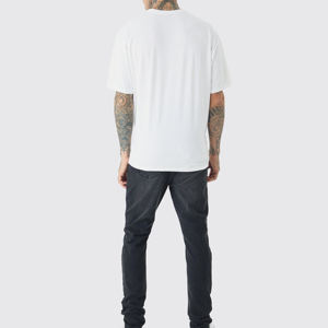 2025 Nueva camiseta Vintage para hombre Casual 100% algodón estilo Manga corta peso pesado Puff estampado camisetas - Product Image 4