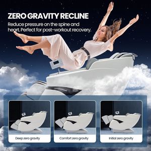 Fauteuil de massage complet, inclinable en apesanteur, mode automatique, technique de massage, airbags, massage avec étirements de yoga, contrôle par application, négatif - Product Image 3