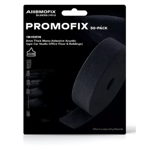 PROMOFIX Confezione da 50 Nastri Acustici Monoadesivi Spessi 3mm per Auto, Studio, Ufficio, Pavimenti ed Edifici - Product Image 2