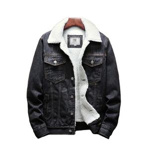 Veste en jean doublée polaire d'hiver pour hommes, manteau en jean cowboy épais et chaud, vêtements d'extérieur à la mode en noir et bleu, grande taille jusqu'à 6XL - Product Image 4