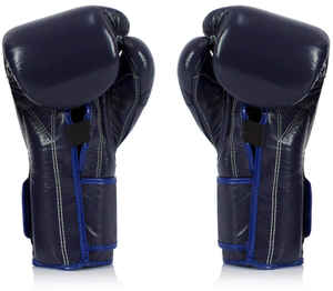 Gants de boxe professionnels Fair tex avec logo personnalisé Deep Blue, pour l'entraînement, le sparring et la boxe, 100% cuir véritable - Product Image 6