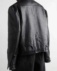 Blouson en cuir noir - Product Image 3
