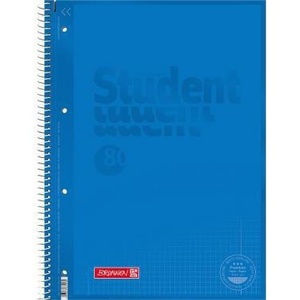 Bloc de Notas para Estudiantes BRUNNEN, Código de Color, A4, Margenes Cuadrados, 90 G/m², Azul Celeste, 80 Hojas - Product Image 1