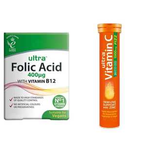 นอกจากนี้ยังมีแท็บเล็ตวิตามินอัลตร้ากรดโฟลิกและวิตามิน B12 60 (วิตามินซีและสังกะสีฟู่20เม็ด) - Product Image 1