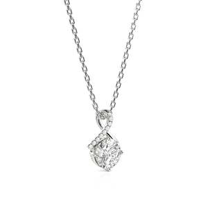 สร้อยคอเงินแท้ทรงกลมประดับเพชรซิร์คอนจาก Jeulia - Product Image 2