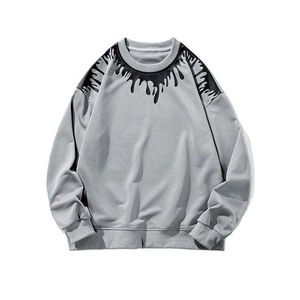 100% coton hommes sweats brodés à manches longues col rond Streetwear Basics OEM prix de gros pour les sweats à capuche de la saison d'hiver - Product Image 4
