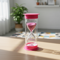 Hochwertiger Langlebiger Natürlicher Rustikaler Holz-Glas-Eieruhr 30 Sekunden 20ml Modernes Design Tragbar für Küchengebrauch