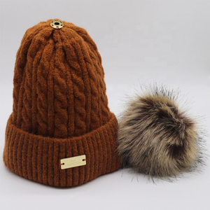 Gorro tejido Jacquard con logotipo personalizado, gorros cálidos de invierno con puños acanalados, gorros de moda para hombres y mujeres, ropa Unisex para exteriores - Product Image 5