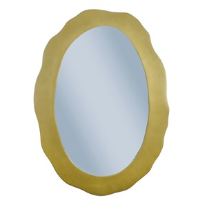 Métal en aluminium ovale décoratif d'or antique moderne de miroir de mur avec le style élégant de Vieux-monde - Product Image 1