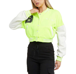 Chaqueta Universitaria Estilosa para Mujer, Chaqueta Bomber Extra Grande de Moda 2025, Chaqueta Universitaria Personalizada con Letras, Ropa de Calle de Moda al por Mayor - Product Image 1