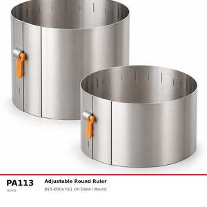 Anneau réglable rond coulissant Fida avec règle h11 cm - Product Image 1