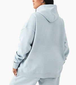 Recién llegado 100% algodón transpirable lavado ácido sudaderas con capucha para mujer ropa informal de invierno anti-pilling manga larga estampado personalizado polar - Product Image 6