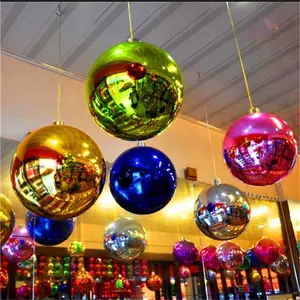 PVC Inflatable Reflective Ball Colorful Mirror Giant Inflatable Mirror Ball For Christmas Decoration