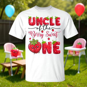 Maglietta per il Primo Compleanno del Nonno di Sweet One con Fragola, Ideale per Promozioni - Product Image 3