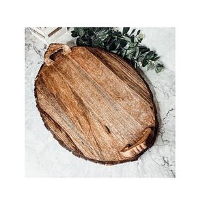 Plato de madera elegante Premium Ideal para organizar fiestas Queso Frutas Snacks Aperitivos Pan - Product Image 3