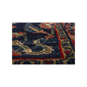 Alfombra de Lana Azul Anudada a Mano Aalam Paem-1546 para Entrada de Casa, Habitaciones Infantiles y Juveniles, con Diseño de Medallón, Rompecabezas, Rectángulo y Patrones Abstractos, Hecha a Mano - Product Image 3