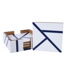 Dessous de verre en bois personnalisé boissons tapis carré mariage café thé tasse bière produits d'artisanat fournitures de cuisine - Product Image 5