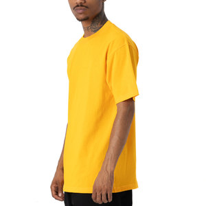 Camiseta amarilla de fábrica al por mayor, OEM ropa de hombre, ropa de calle personalizada, camiseta de Hip Hop, ropa de hombre, Camiseta de algodón - Product Image 4