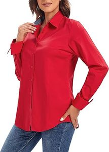 Women <b>Satin</b> Lapel Long Sleeve Office Pullover Solid Color Shirts Customize Design Cheap Price Export From Bangladesh - Product Image 3