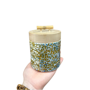 Archivos de cuencos de bambú hilado vietnamita de alta calidad/laca de tarro de bambú decorativa hecha a mano con incrustaciones de cáscara de huevo azul - Product Image 6