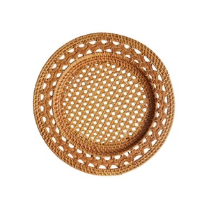 13 inch Natural Handmade <b>Wicker</b> Rattan Dinner Plate Wedding <b>Placemats</b> - Product Image 5