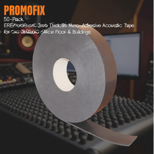 PROMOFIX Confezione da 50 Nastri Acustici Monoadesivi Spessi 3mm per Auto, Studio, Ufficio, Pavimenti ed Edifici - Product Image 3