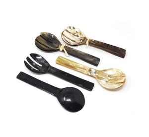 Cuchara de cuerno de Búfalo, pulido de espejo hecho a mano, cuchara de servicio clásica de mango largo para utensilios de cocina de Hotel y restaurante - Product Image 4