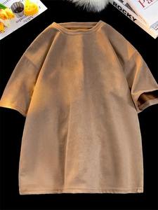 T-shirt à manches courtes anti-rides pour hommes et femmes à la mode Hip Hop Streetwear respirant 100% coton durable coupe ample pour - Product Image 3