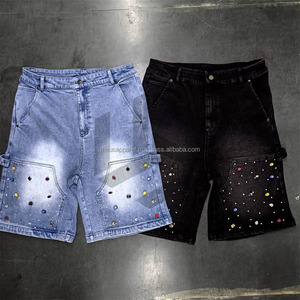 Hot Sale New Arrival Acid Wash <b>Denim</b> Shorts For Men Unique Style Breathable Acid Wash Shorts In Best <b>Material</b> - Product Image 6