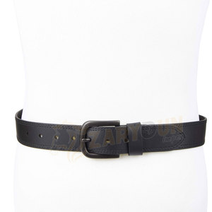 เข็มขัดผู้ชายสีดำปรับแต่งได้คุณภาพสูงจากโรงงานเข็มขัดโลหะผสมหนังแท้แบบคลาสสิกการออกแบบขนาดหัวเข็มขัด - Product Image 6