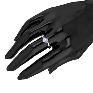 Anillo de Lujo de Oro Blanco de Alta Calidad de 9k con Diamante Cultivado en Laboratorio de Corte Brillante de 0.75ct con Certificado IGI, Talla Personalizable para Mujer - Product Image 5