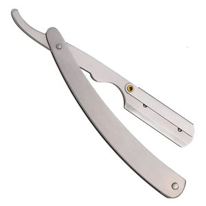 Maquinilla de afeitar recta de acero inoxidable alemán de alta calidad para depilación de peluqueros con mango de calidad - Product Image 1