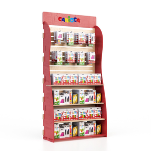 Présentoir réglable de crayons et de feutres en bois de conception italienne pour la librairie et la librairie - Product Image 2