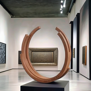 Tùy chỉnh hiện đại bernar venet cong Điêu khắc Kim Loại corten thép nhà ngoài trời trang trí - Product Image 4