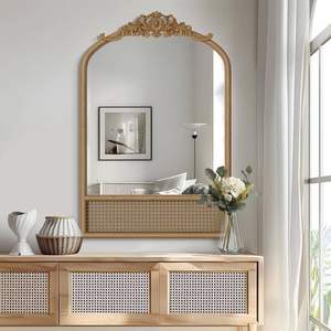 Cadre de miroir en rotin rustique tissé à la main de style bohème pour intérieurs de maison confortables - Product Image 5