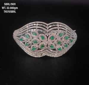 Christmas Gift Emerald Marquise <b>Silver</b> <b>Bracelet</b> 925 Sterling <b>Silver</b> Cubic Zircon Pave Set Bangle <b>Bracelet</b> <b>Silver</b> Cuff <b>Bracelets</b> - Product Image 1