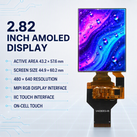 Module d'affichage AMOLED Premium 2,82 pouces (2,8 pouces) à haute luminosité 800 Nits avec interface MIPI RGB pour appareil portable intelligent 480x640