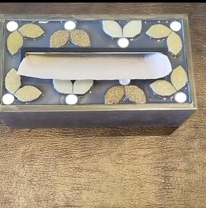 Boîte à mouchoirs en résine attrayante porte-mouchoirs décoratif artisanal pour salle à manger cuisine utiliser boîte de rangement de serviettes de haute qualité - Product Image 4