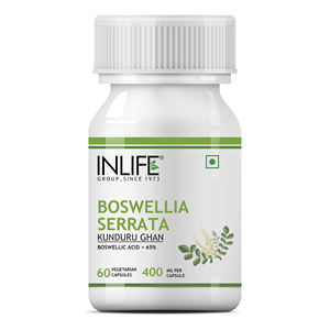 INLIFE Extracto de Boswellia Serrata de la Mejor Calidad, 60 Cápsulas Vegetarianas - Cuidado de las Articulaciones, Suplementos Herbales para Adultos con Certificación GMP, 65% - Product Image 1