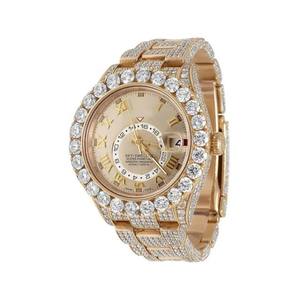 Montre de luxe pour homme et femme, design personnalisé de marque haut de gamme, sertie de moissanite, montre sertie de diamants, acier inoxydable - Product Image 5