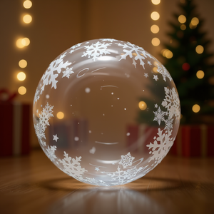 Globos de Fiesta con Diseño de Copo de Nieve, 45 cm, Bolsa de 12 Unidades - Product Image 3