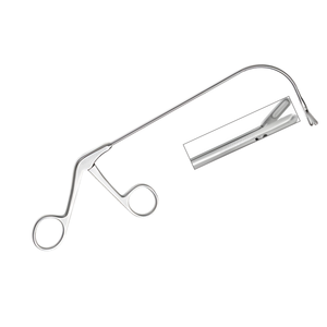JURASZ Pince à polypes laryngés à ouverture ascendante 8 mm, manuelle, certifiée CE, en acier inoxydable, instrument chirurgical ORL de précision pour la gorge - Product Image 1
