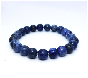 Premium Quality Polished <b>Crystal</b> Blue Sodalite <b>Bracelet</b> Natural Semi-Precious Stone Craft <b>for</b> Men <b>Women</b> Healing Chakras Love - Product Image 5
