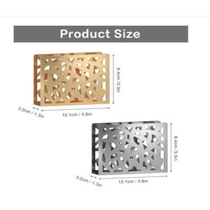 ชั้นวางผ้าเช็ดปากแบบแบนเรียบหรูหราทันสมัยสีเงินดีไซน์ตัดด้วยเลเซอร์อุปกรณ์ตกแต่งโต๊ะรับประทานอาหาร - Product Image 5