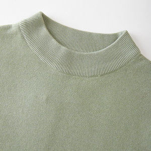 Pull à col roulé d'hiver pour hommes vente en gros chaud coupe ajustée respirant tricoté couleur unie style décontracté - Product Image 5