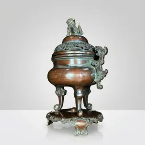 Brass Resin Incense & <b>Essential</b> <b>Oil</b> Burner Adjustable Tea <b>Candle</b> Burner Religious Use 100% Natural - Product Image 3